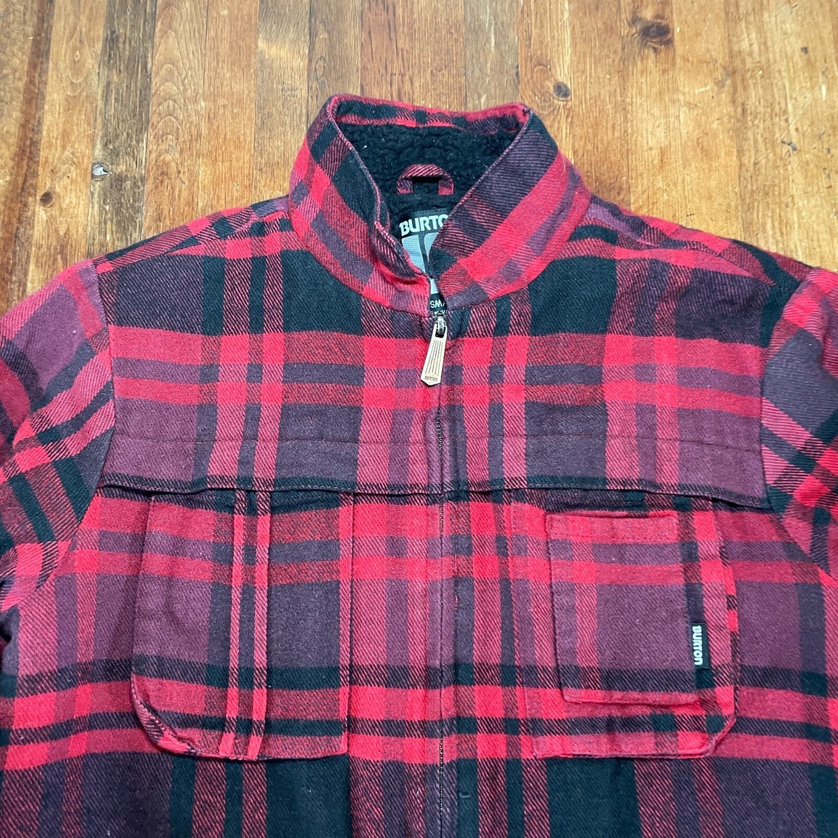 BURTON スノーボードジャケット 赤黒チェック Burton Jacket Mens