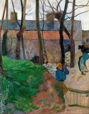 Paul Gauguin Houses at Le Pouldu Giclee Print on Canvas 8x10 Fine Art Wall Decor