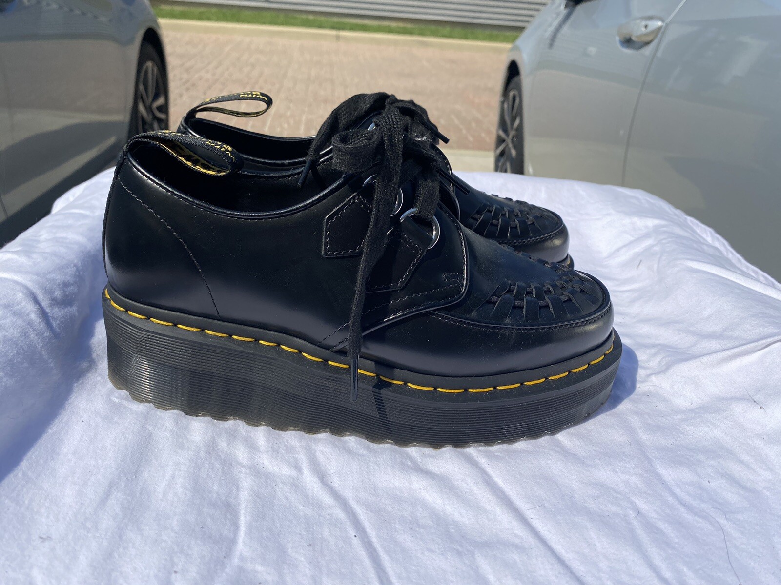 Dr. Martens SIDNEY CREEPER QUAD PLATFORM SHOES Size W9 Gem