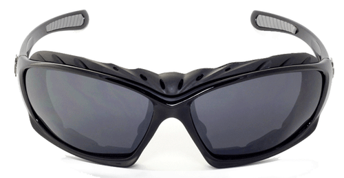 2 Pairs Motorcycle Padded Foam Driving Glasses Sunglasses - Clear & Smoke C49 - Picture 6 of 10