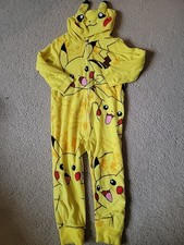 Pokemon Pikachu Kids Size 4 Full Zip Pajamas