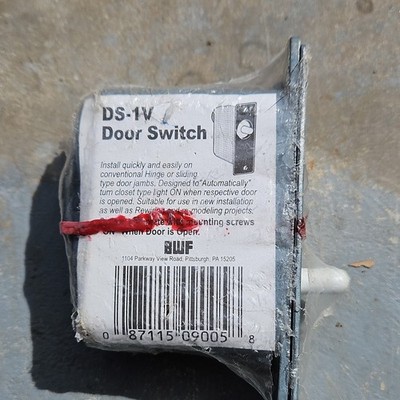 BWF DS-1V Automatic Door Switch Push Button for Closet or Door Jambs