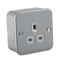 1G Dp 13A Metall Verkleidung 230V Dauerplus Elektrisch Steckdose FüR Heim &