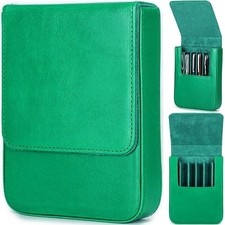 Top Grain Genuine Leather 6 Fountain Pen/Pencil Tray Case, Minimalist Fashion...