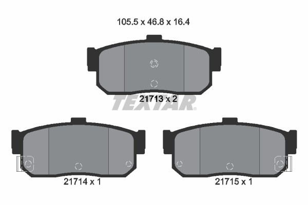 1X Textar 2171301 Bremsbelagsatz Scheibenbremse FüR Nissan Infiniti-image