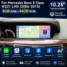 10.25'' Autoradio Android 14 Carplay F&uuml;r Mercedes Benz S Klasse W221 2006-2015