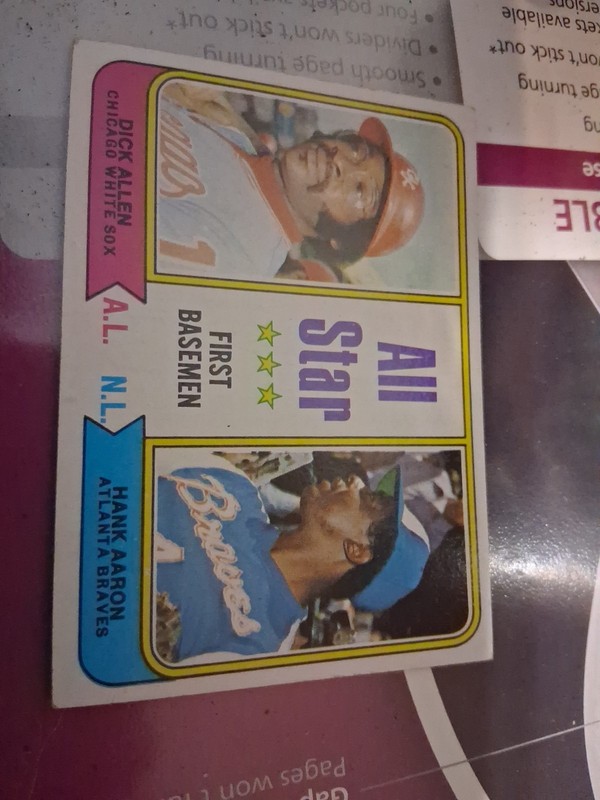 1974 Topps - All Star First Basemen Hank Aaron, Dick Allen #332