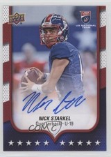 2016 Upper Deck USA Football USA U19 Auto Nick Starkel #14 Auto 9b4