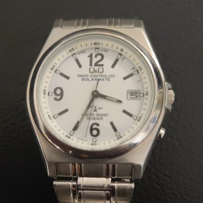 NOS CITIZEN Q&Q SOLARMATE RADIO CONTROLLED HG08-202 Solar Men's Watch New