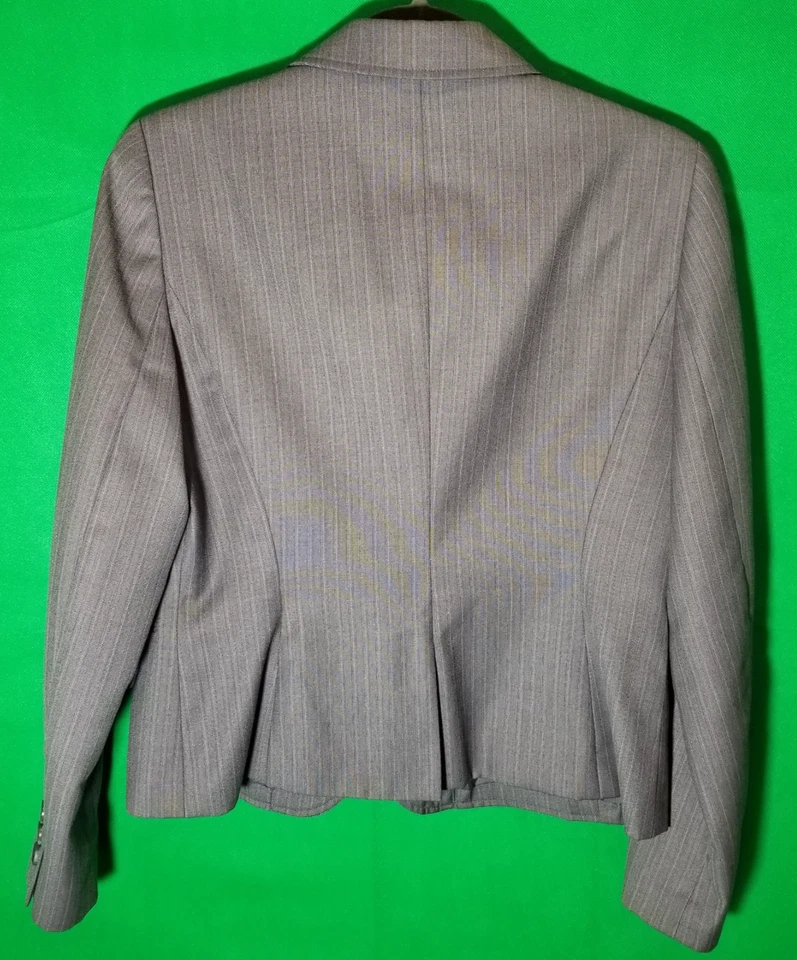Nine West Suit Separates Jacket Size 8P Gray Career Blazer One Button - Image 2 of 4