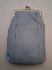 Genuine Leather Cigarette Case with Lighter Pouch Blue color by Leatherboss