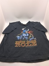 Vtg 2000 WWF Wrestling The Rock Know Your Role Youth Graphic Shirt Black Sz M...