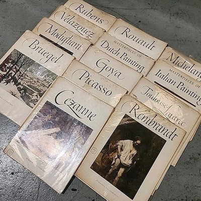 14x Abrams Art Prints Collection Vintage Paperback Book Lot Goya Picasso Rubens