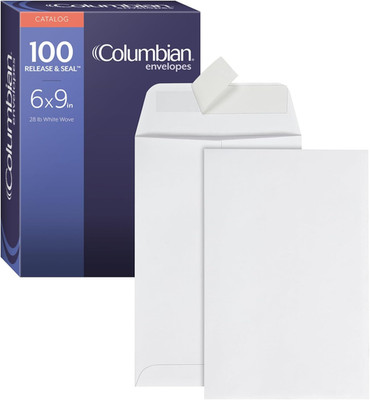 Columbian Catalog Envelopes, 6 X 9, Release & Seal Self-Sealing Closure, 28 Lb W