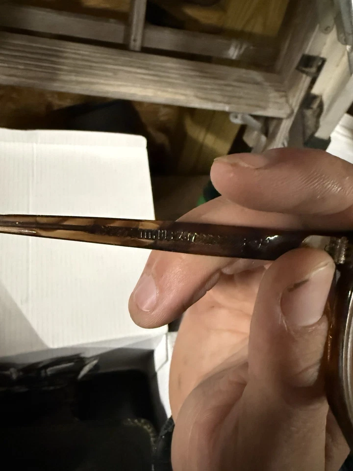 VTG 60s Mens 5 3/4 Titmus Z87 Tortoise Shell Aviator Oversized Frames Glasses - Image 4 of 4