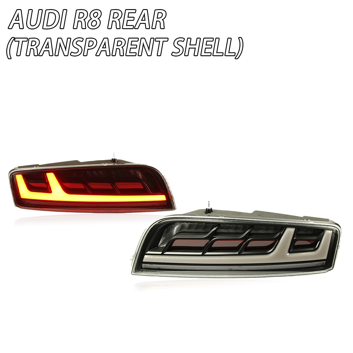 2007-2015 Upgrade Set Clear Lens Style LED Tail Lights Rear Lamp For Audi R8