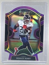 Derrick Henry 2020 Panini Select #41 Purple Prizm Die Cut Concourse