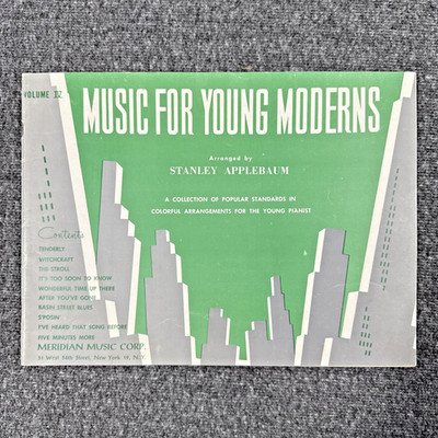 1958 Music For Young Moderns Volume 4 Piano Book Arranged By Stanley Applebaum