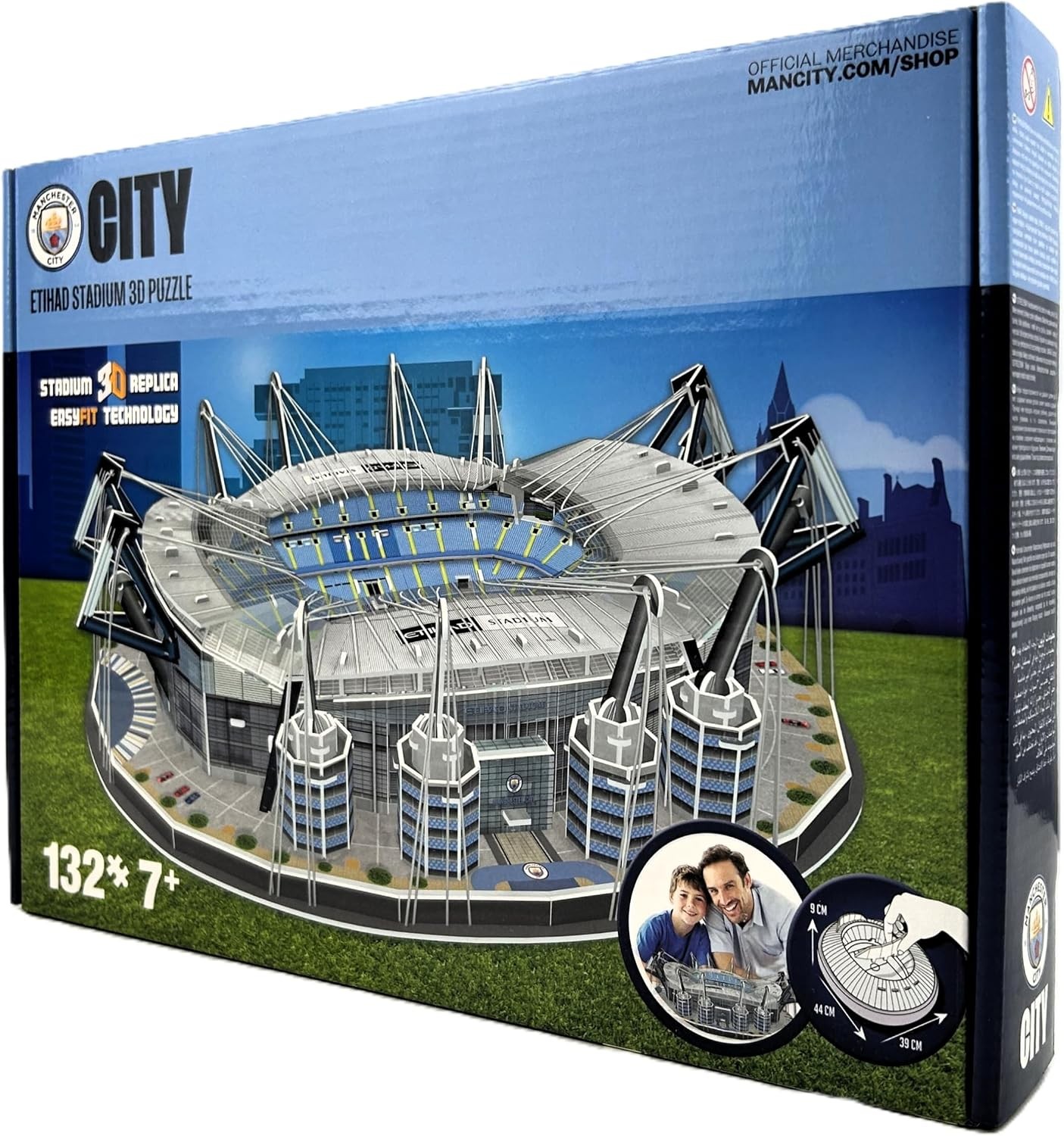 University Games Manchester City Etihad 3D Stadium Puzzle 132 Pieces - Image 2