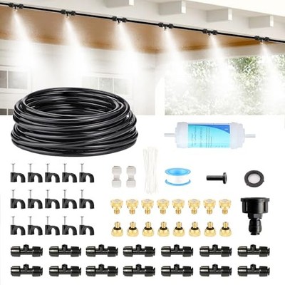 Misters for Outside Patio Outdoor Misting Cooling System with Water 50FT