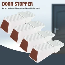 4 Pack Door Stoppers for Bottom of Door, Rubber Door Stopper Wedge