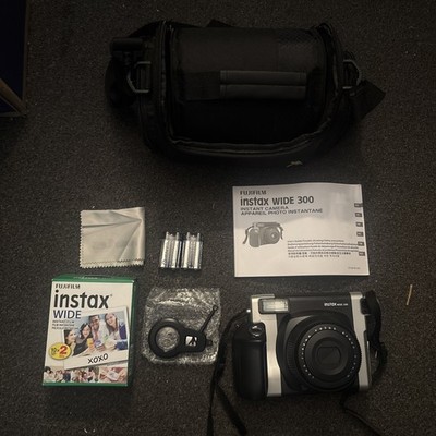 Fujifilm Instax Wide 300 Instant Camera Built-in Flash Manual + Accessories!
