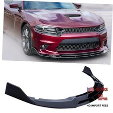 Front Lip Compatible with Dodge Charger 2015-2023, Gloss Black Bumper Air Dam