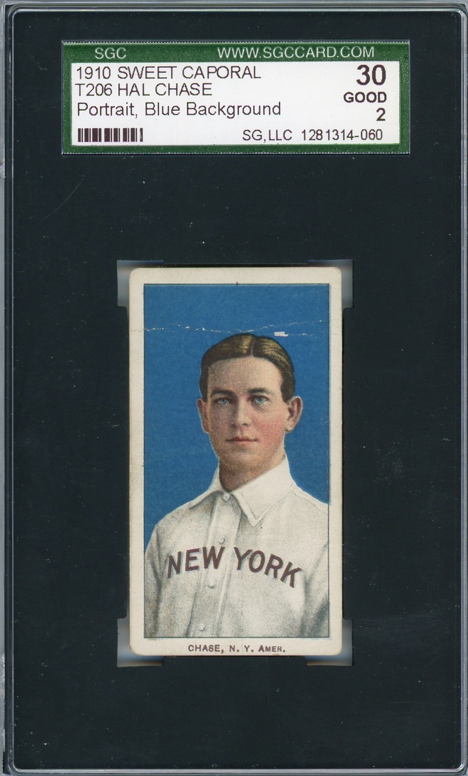 T206 1910 HAL CHASE - SWEET CAPORAL - SGC 2