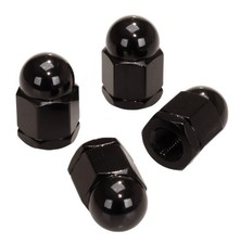 Aluminum alloy BMX acorn axle nut 3/8" X 26T SET OF 4 BLACK
