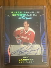 Rod Langway 2025-26 Black Diamond Sparkling Scripts Sprectrum 04/25