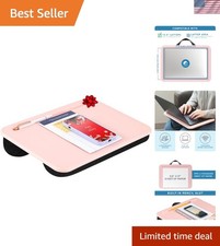 Lightweight Rose Quartz Lap Desk for Up to 15-Inch Laptops - Cushioned Comfort