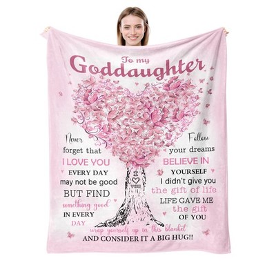 Goddaughter Gifts Blanket 50''X60'' Birthday Christmas Graduation Gifts for God...