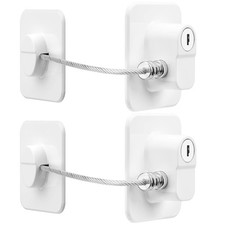 2PCS Upgraded Refrigerator Lock for Freezer, Cabinets and Drawers, Air Fryer,...