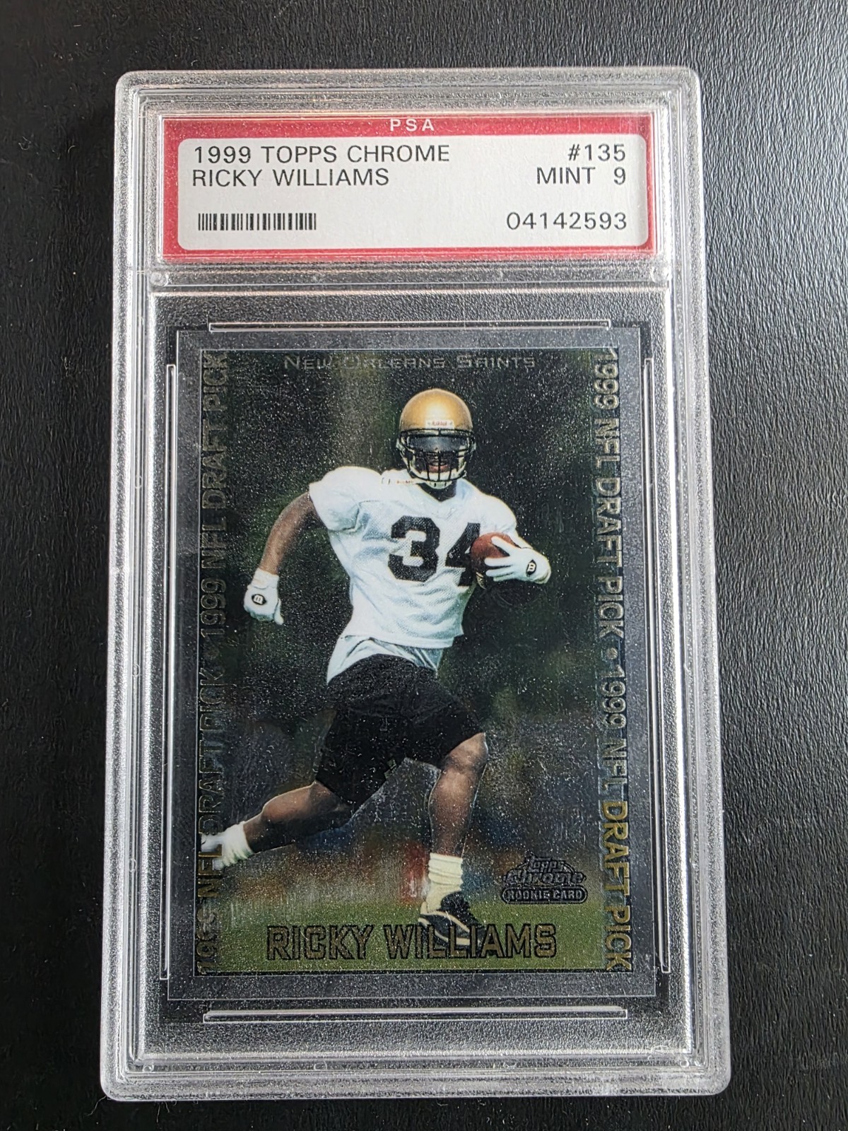 1999 Topps Chrome Ricky Williams #135 Refractor (RC) PSA 9 MINT