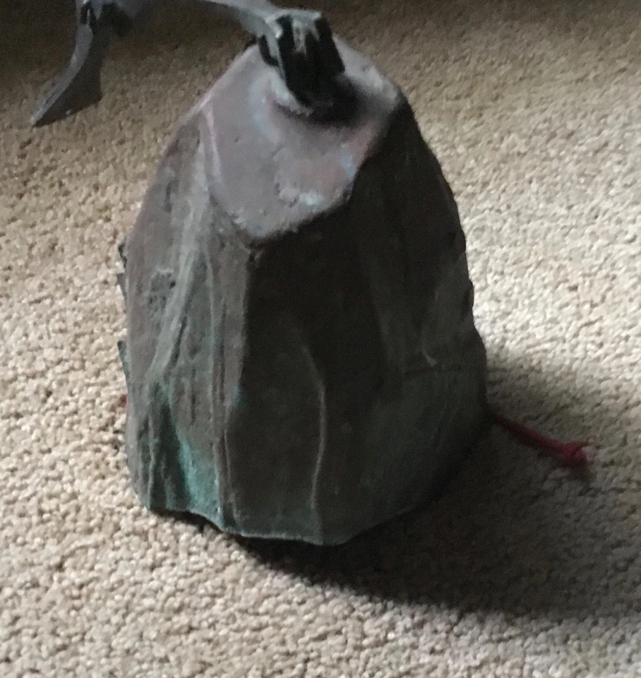 Sino de vento Paolo Soleri forma única pendurado bronze latão jardim sino de vento - Imagem 4 de 4