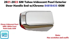 2021-2023 GM Tahoe Iridescent Pearl Exterior Door Handle End w/Chrome 84818435