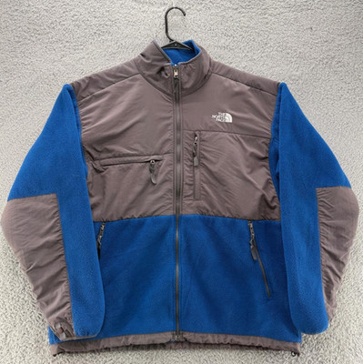 The North Face Men s XL Polartec Full Zip Fleece Jacket Blue Gray Wind Resistant