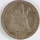 F+ 1888 S Seated Liberty Dime
