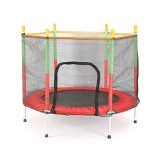 5FT Kid Trampoline With Safety Net Enclosure Children Outdoor Garden Fun