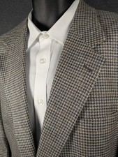 Vtg Brooks Brothers Blazer Men's 42R Gray Blue Rust Houndstooth Windowpane USA