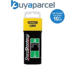 Stanley 1-TRA704T 1000 x Heavy Duty Staples 6mm TRA704 Sharpshooter Type G 0.0049 per staple