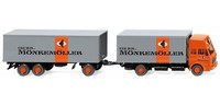 "Wiking 045901 - 1/87 Kofferlastzug (Mb 1638 Hoch- Dach) \"MöNkemöLler\" - Neu"