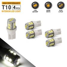 4x 6000K White Front Dome Interior License Plate small SMD T10 921 LED Bulbs