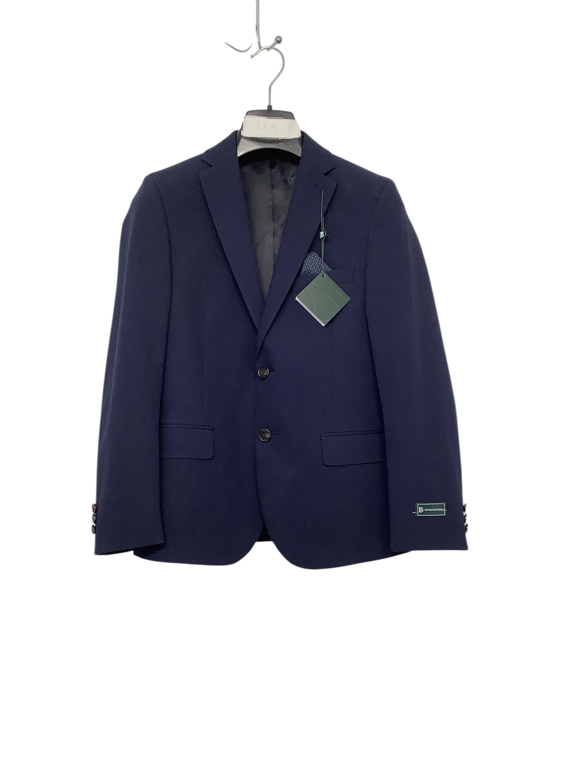 Мужской пиджак-блейзер классического кроя B by Brooks Brothers 14R Синий однотонный