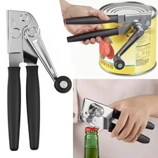 Commercial Can Opener Stainless Easy Crank w/ Magnet Heavy Duty Ergonomic Design