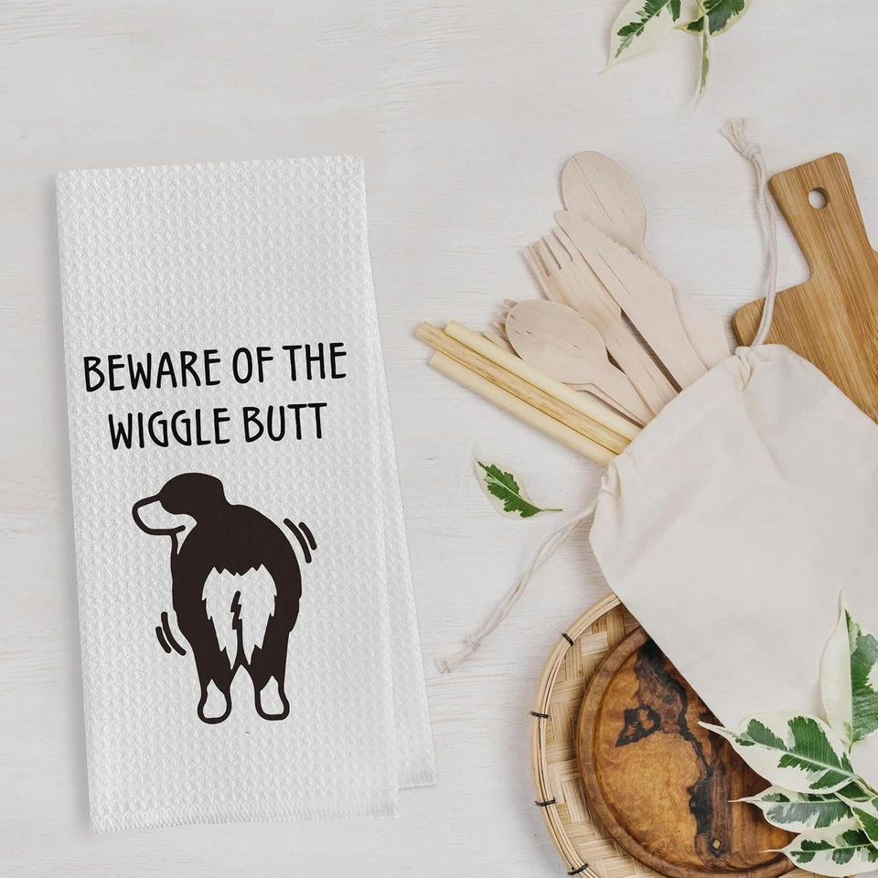 Australian Shepherd Dish Towels Funny Australian Shepherd Waffle Weave - Изображение 3 из 4