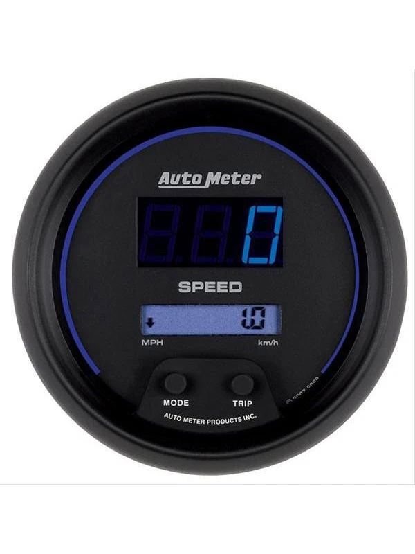 Auto Meter 3-3/8 Speedometer, 0-260 MPH / 0-260 KM/H, Cobalt Digital (6988) - Image 2 of 4