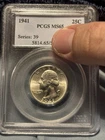 1941 & 1944 Washington Quarter ~ both PCGS MS65 Blast White