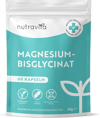 Magnesiumbisglycinat   320mg Magnesium  Hochdosiert, vegan  Muskeln&Nervensystem