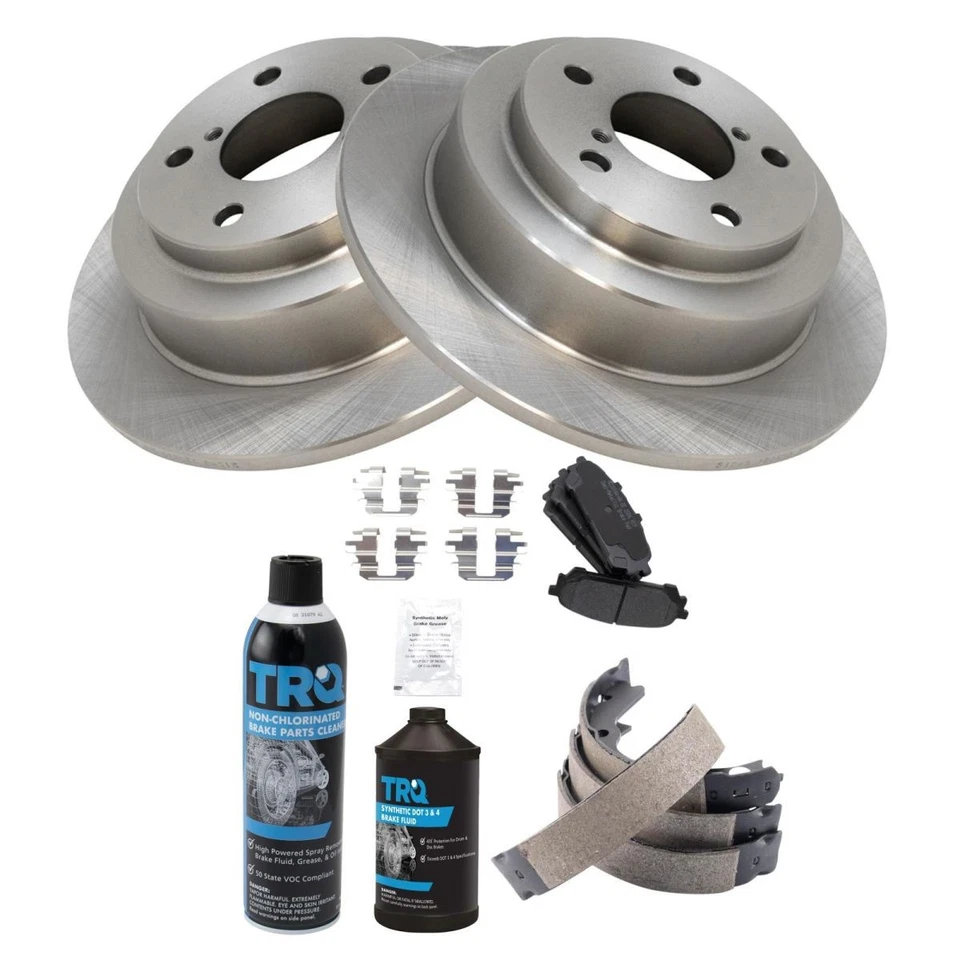 Kit de pastillas de freno trasero y rotor TRQ para Subaru Forester Impreza 2004-2007 Foto 2 de 4